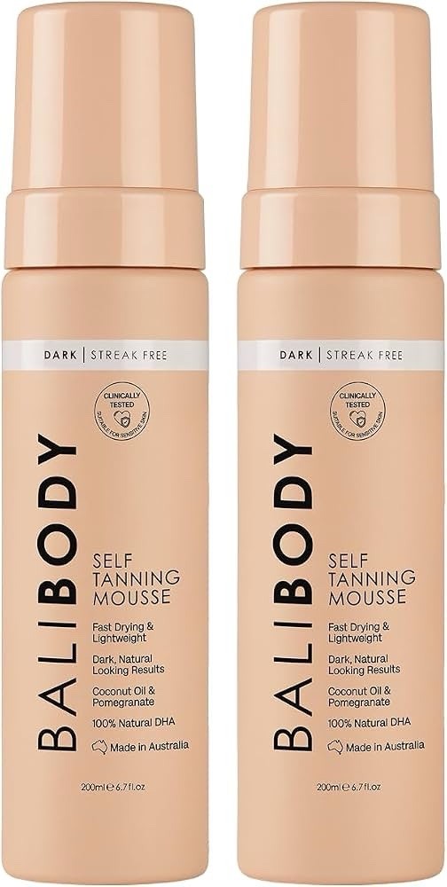 Self Tanner Mousse Bundle Dark 2 Pack - Vegan, Streak-Free, Hydrating