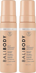 Self Tanner Mousse Bundle Dark 2 Pack - Vegan, Streak-Free, Hydrating