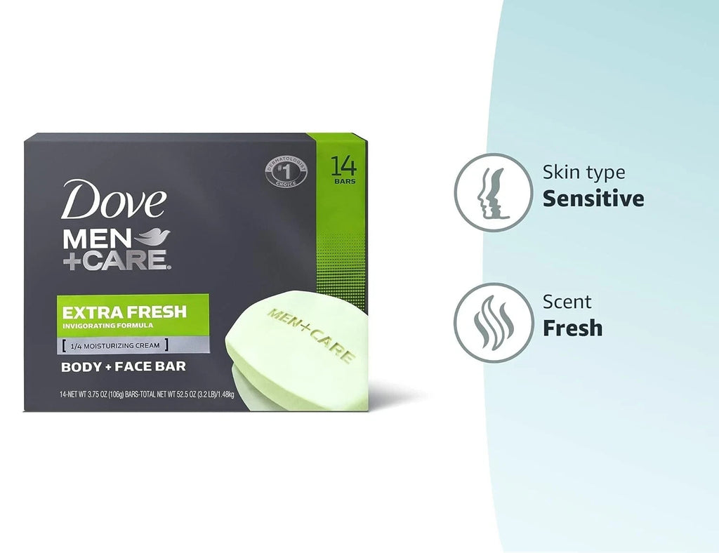 Men's 3-in-1 Body, Face & Shaving Bar - Hydrating & Refreshing 3.75oz x8