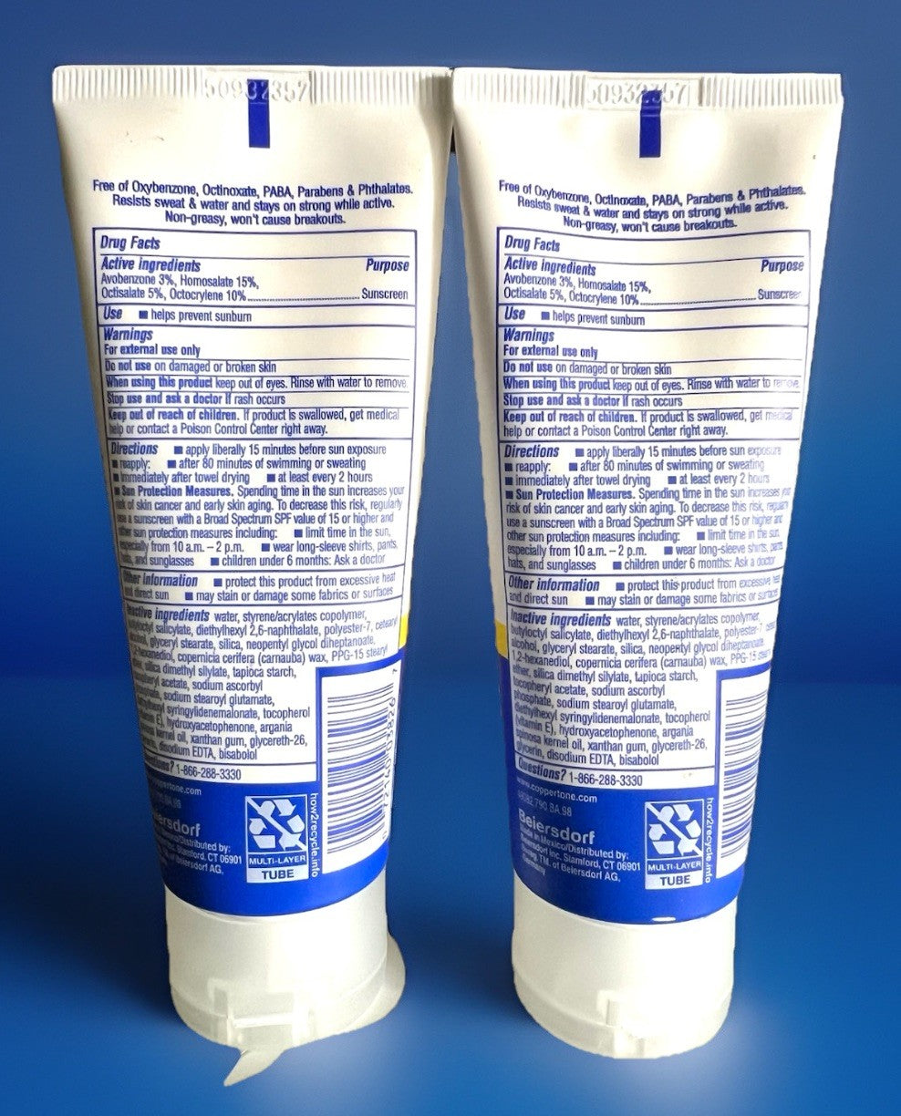 Coppertone Sport Face Sunscreen SPF 60+ Lotion - 2 Pack, 2.5oz Tubes