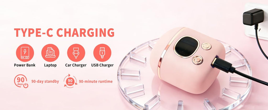 Electric Nail Clipper with LED Light and Adjustable Speed - Portable & Quiet