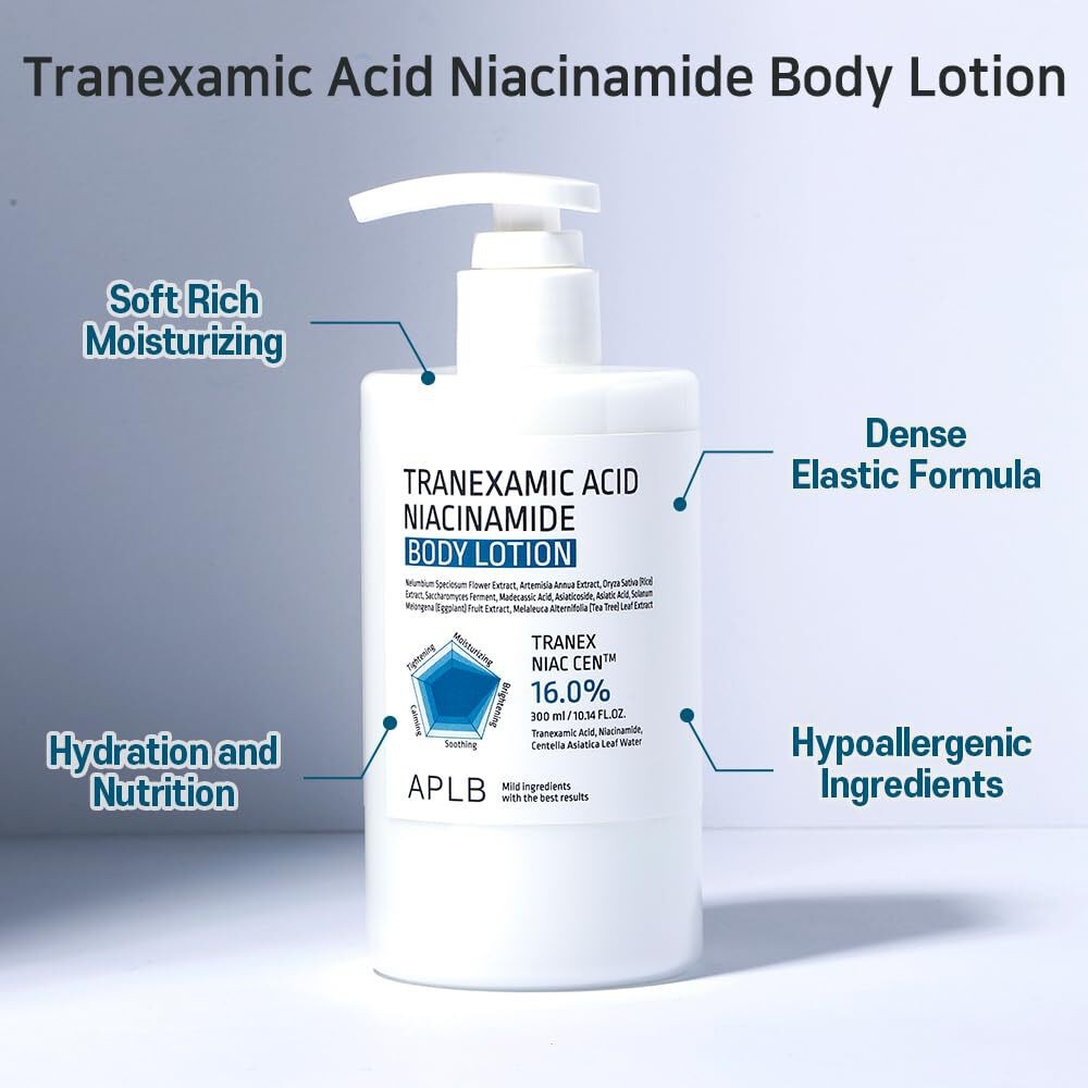 Tranexamic Acid Niacinamide Body Lotion 300ml Hydrating Skin Care Moisturizer