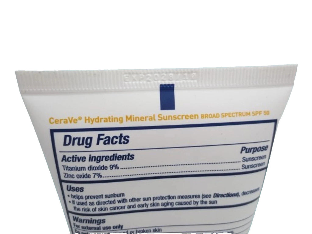 Mineral Sunscreen SPF 50 Body Lotion - Hydrating Sun Protection 5 oz Lot of 3
