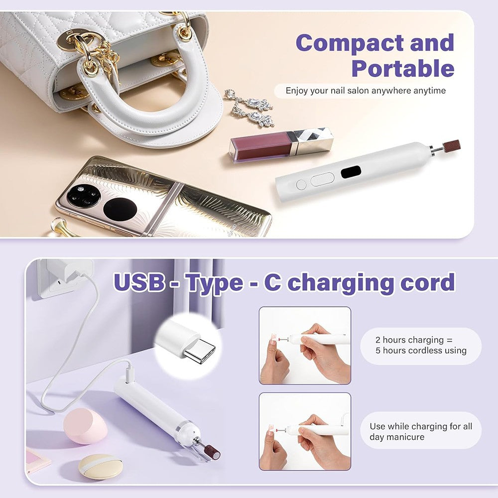 Electric Nail Drill Kit for Thick Toenails & Manicure Pedicure Tools