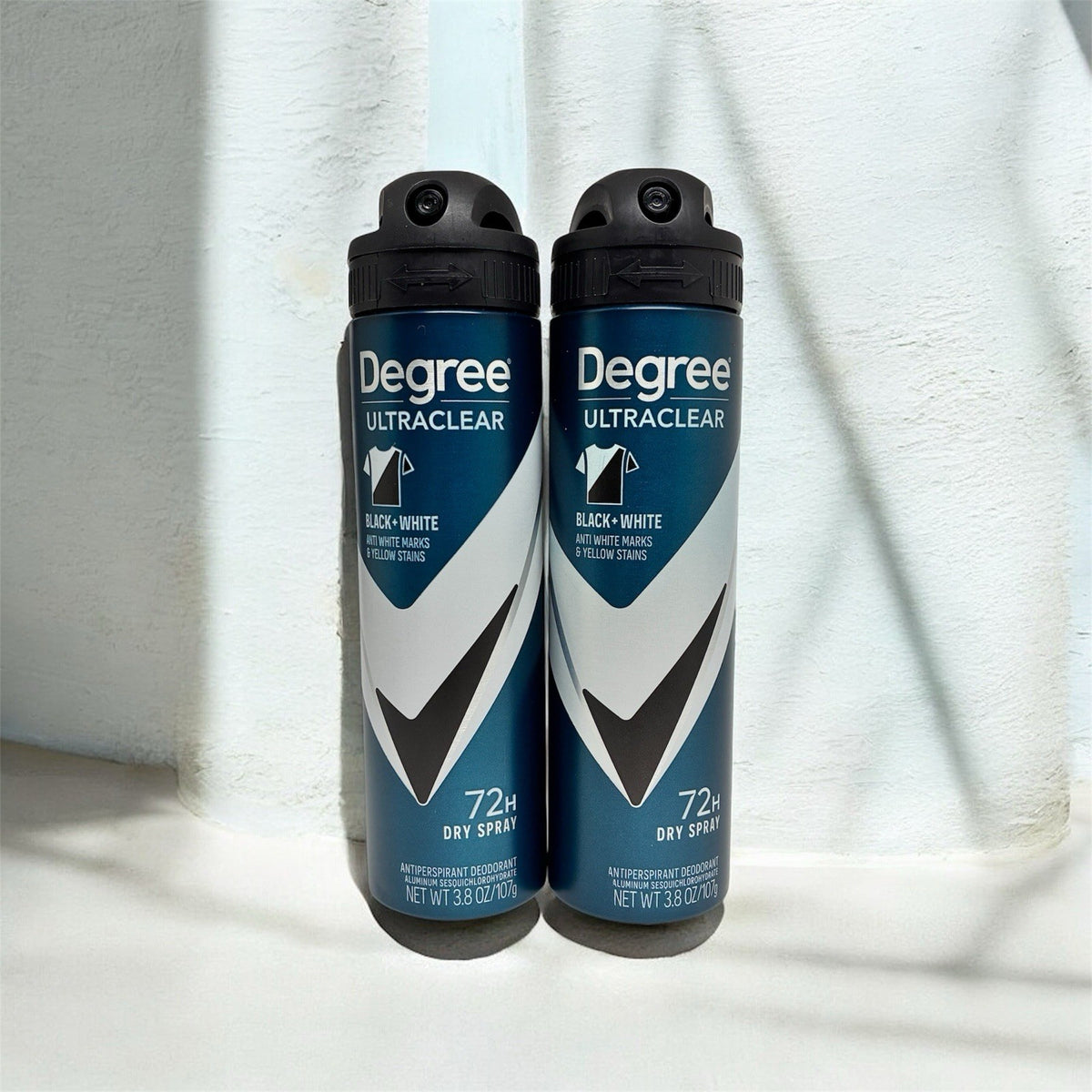 Degree UltraClear Men Antiperspirant Deodorant Dry Spray Black White 3.8oz 2-Pack