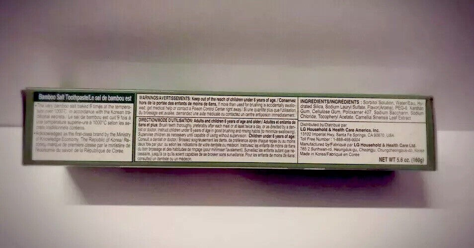 Bamboo Salt Toothpaste - Fresh Breath & Sensitive Teeth Relief 160G