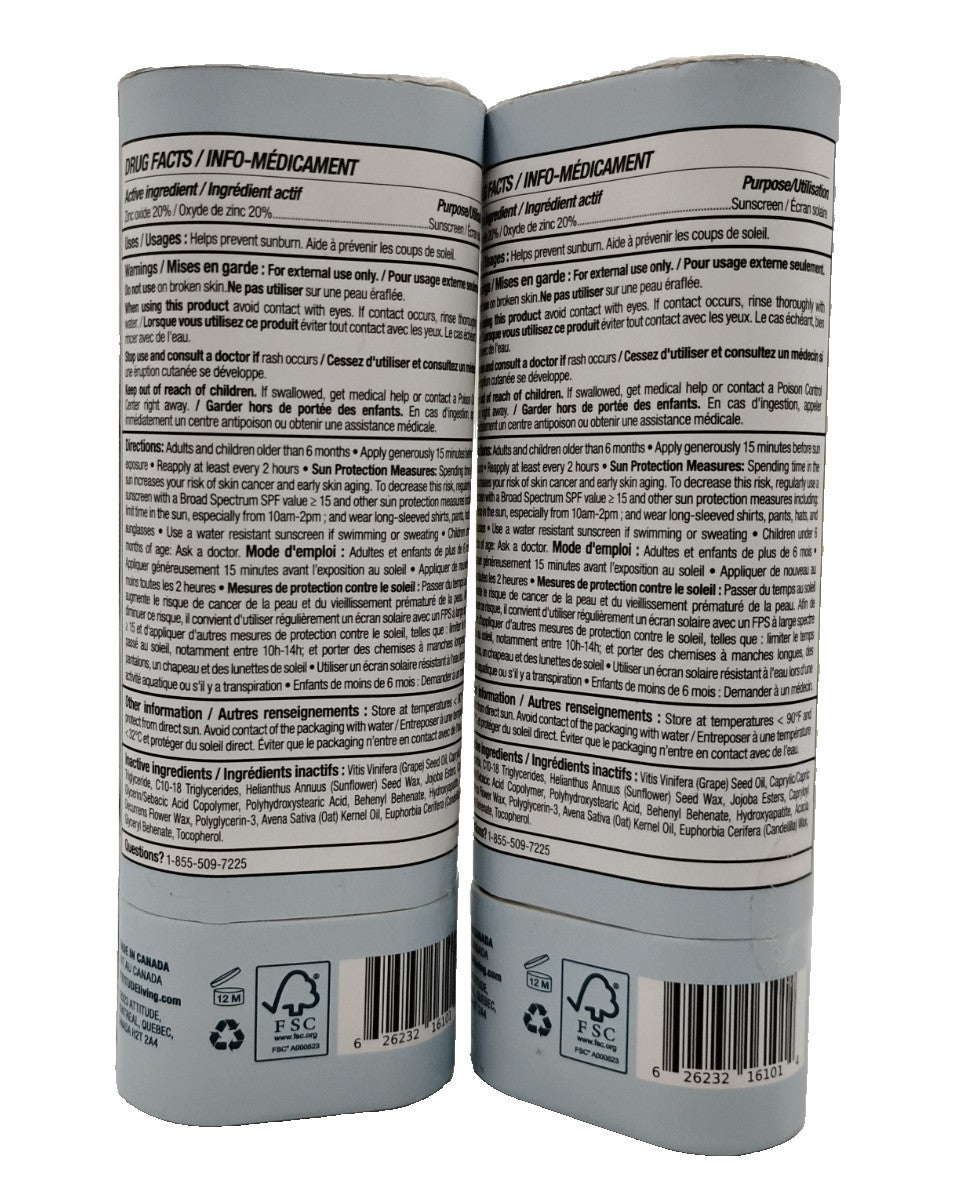 Mineral Sunscreen Face SPF 30 Natural Oatmeal Sensitive 0.7oz - 2 Pack