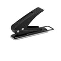 Single Hole Puncher Black Metal Office Paper Punch with Safety Lock
