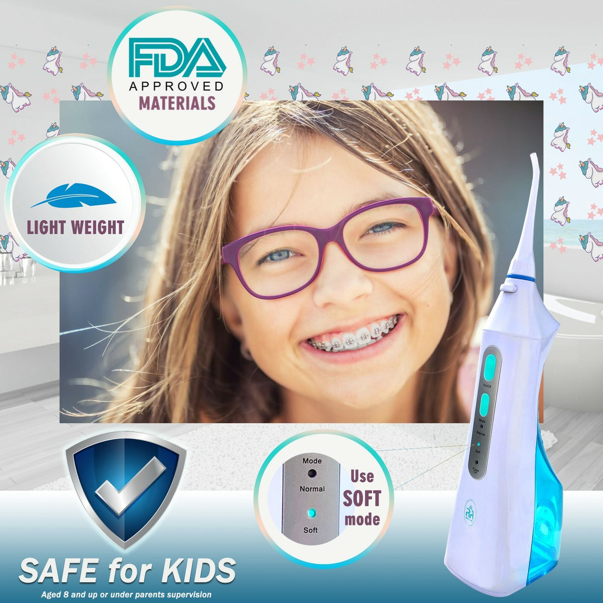 Cordless Water Flosser for Teeth - Portable Oral Irrigator with Large Water Tank