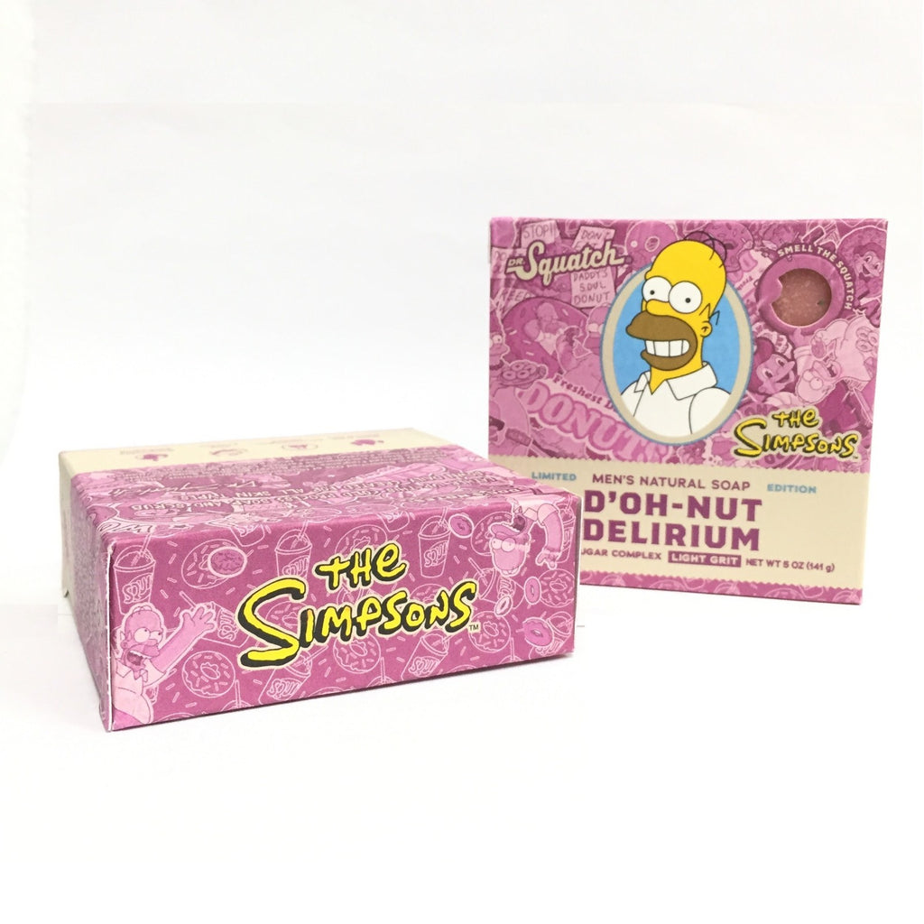 Men's Natural Bar Soap - D'OH-NUT Delirium The Simpsons 5 oz 2 Pack