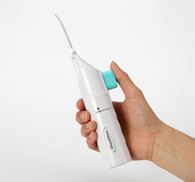 Portable Manual Water Flosser with Nasal Wash Tip for Oral and Nasal Care