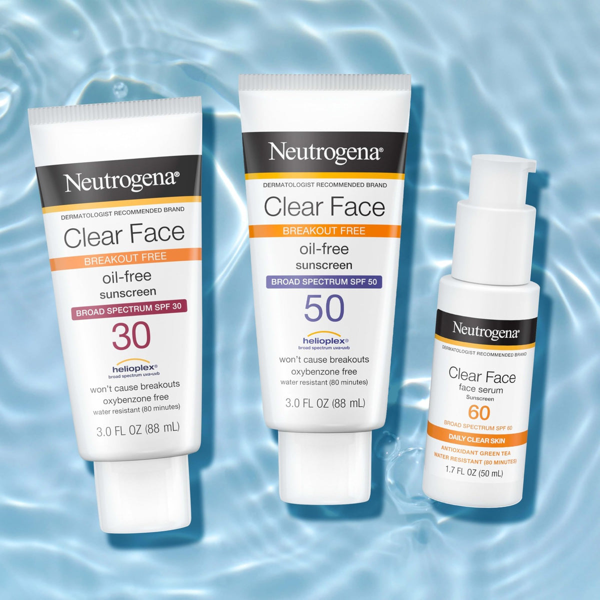 Broad Spectrum SPF 60 Face Sunscreen Serum with Green Tea - Lightweight & Non-Greasy