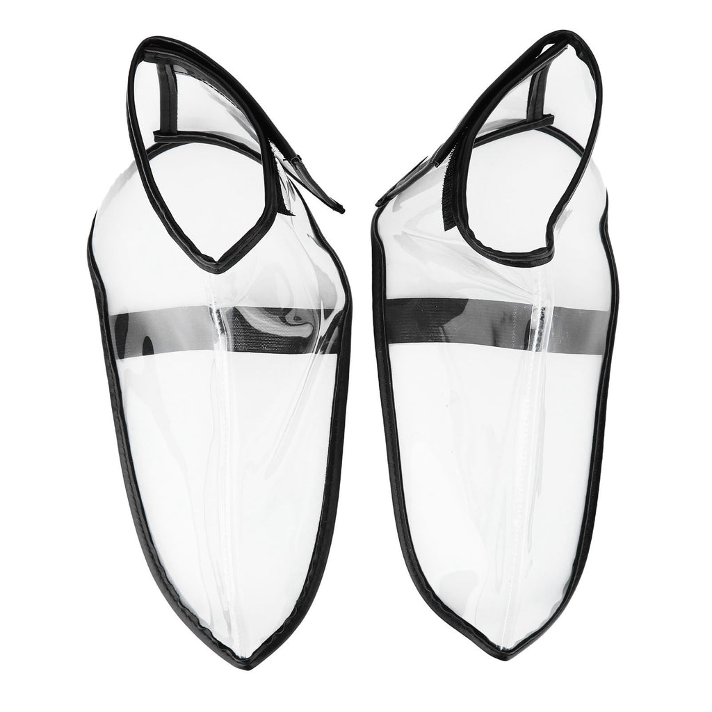 Reusable Folding Hairdresser Shoe Covers - Transparent Waterproof Salon Footwear Protection