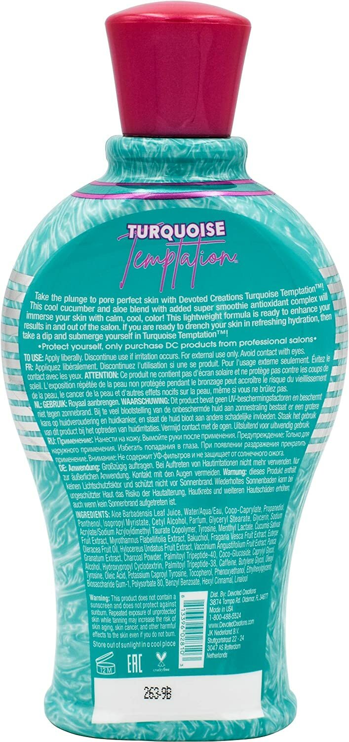 Turquoise Temptation Indoor & Outdoor Tanning Lotion 12.25oz - Deep Dark Color