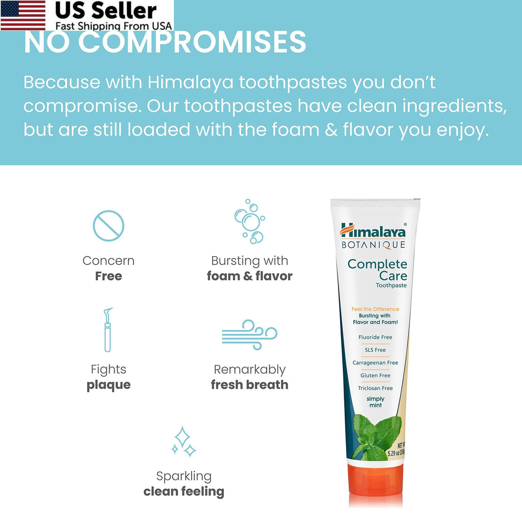 Herbal Toothpaste with Neem & Pomegranate - Fluoride-Free, 5.29oz