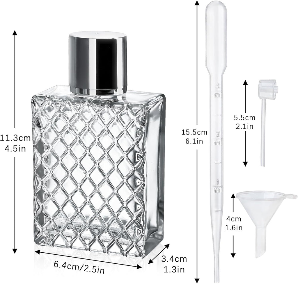 Refillable Glass Spray Bottles Set - 100ML Perfume & Essential Oil Misters