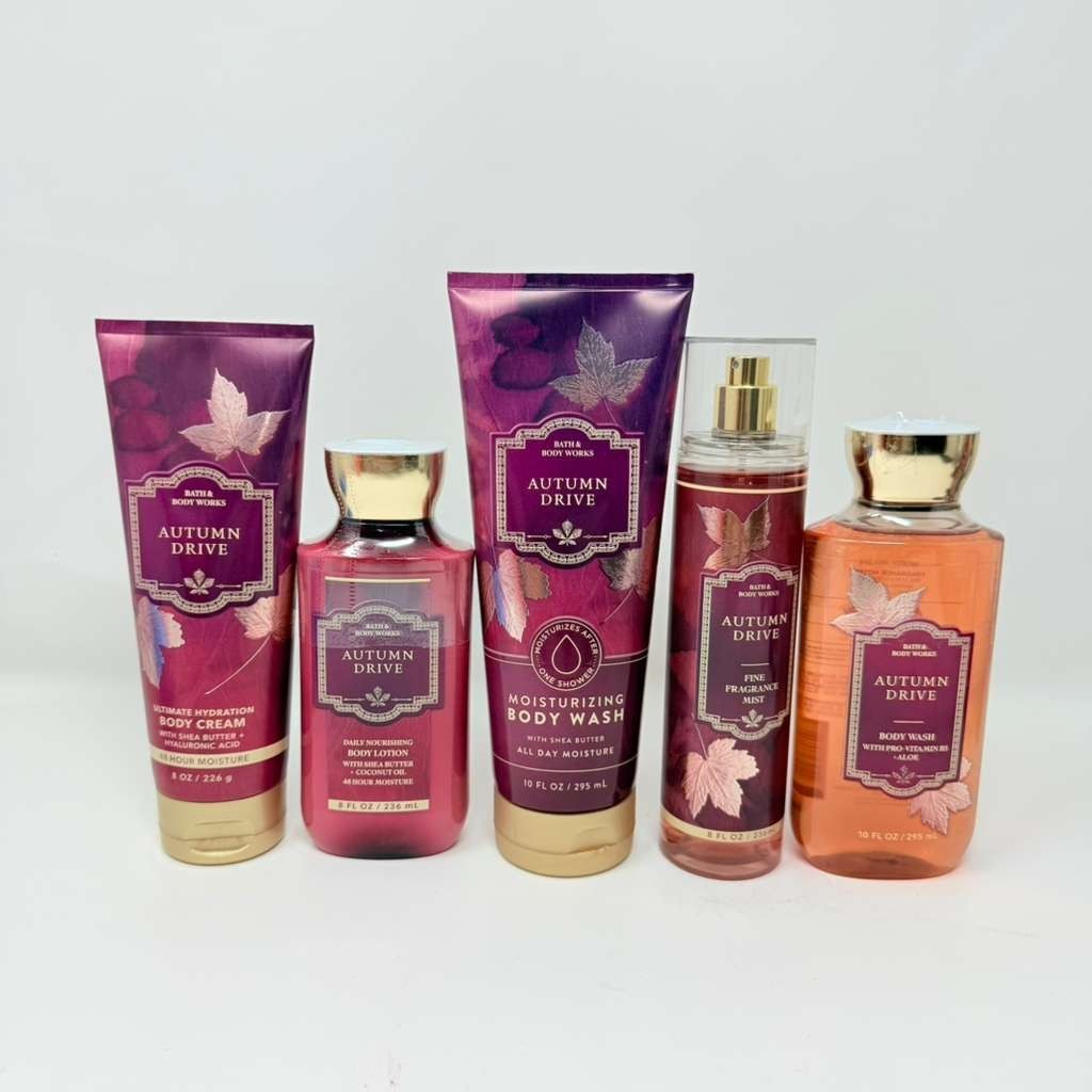 Autumn Drive Bath & Body Works Personal Care Set – Mist, Lotion, Body Wash & More