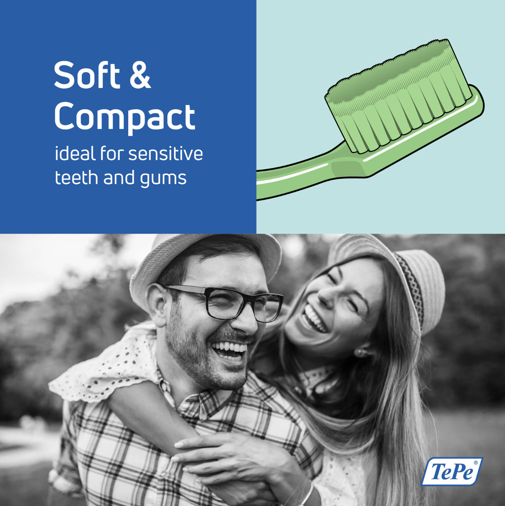 Bioplastic Compact Soft Toothbrush for Adults and Sensitive Gums