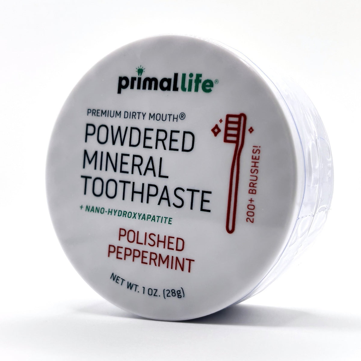 Natural Toothpowder with Nano-Hydroxyapatite Peppermint - Fluoride-Free 1oz