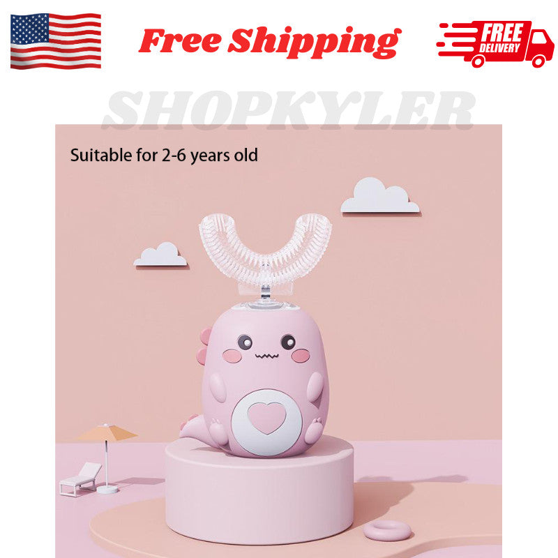 Kids U-Shaped Electric Toothbrush for Children 360° Silicone & Waterproof