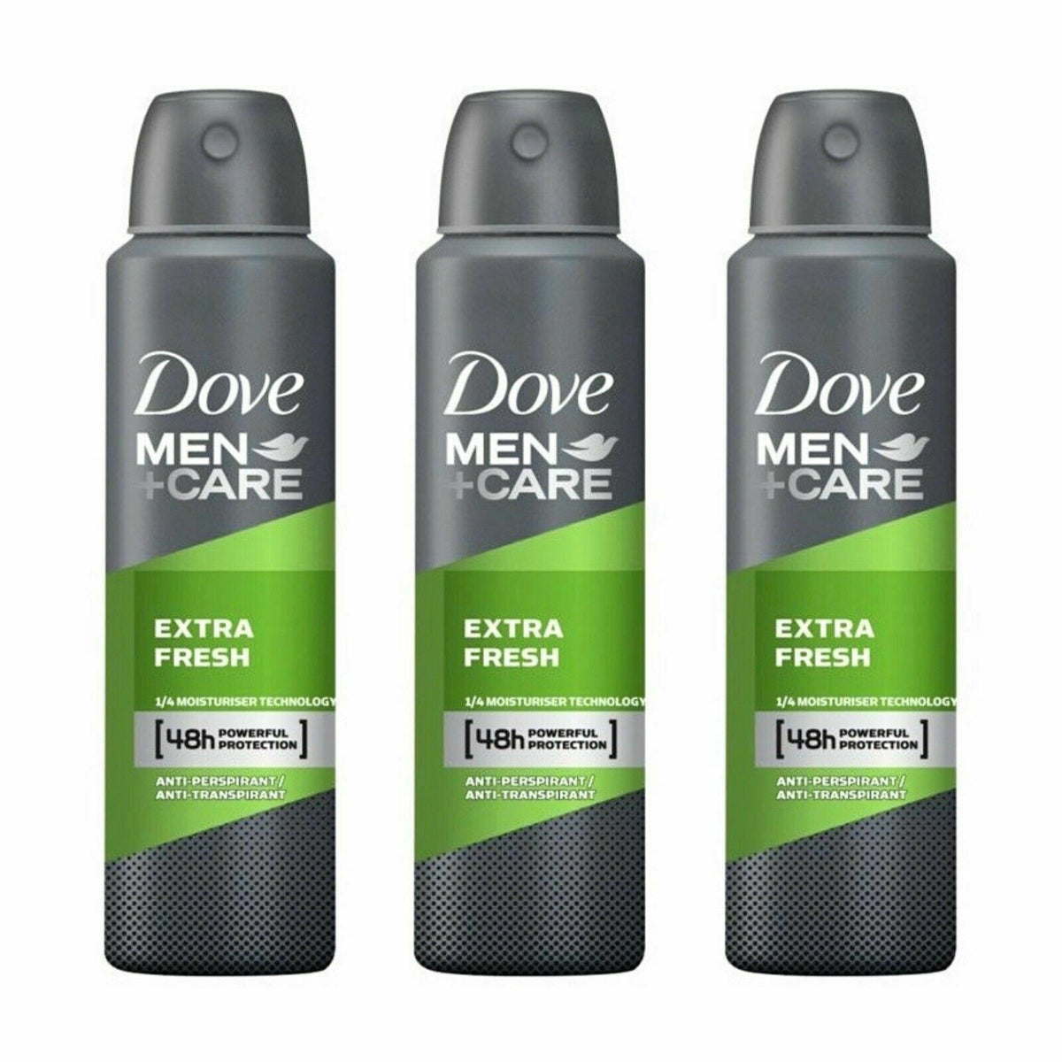 Dove Men+Care Extra Fresh Antiperspirant Deodorant Spray 150ml 3-Pack