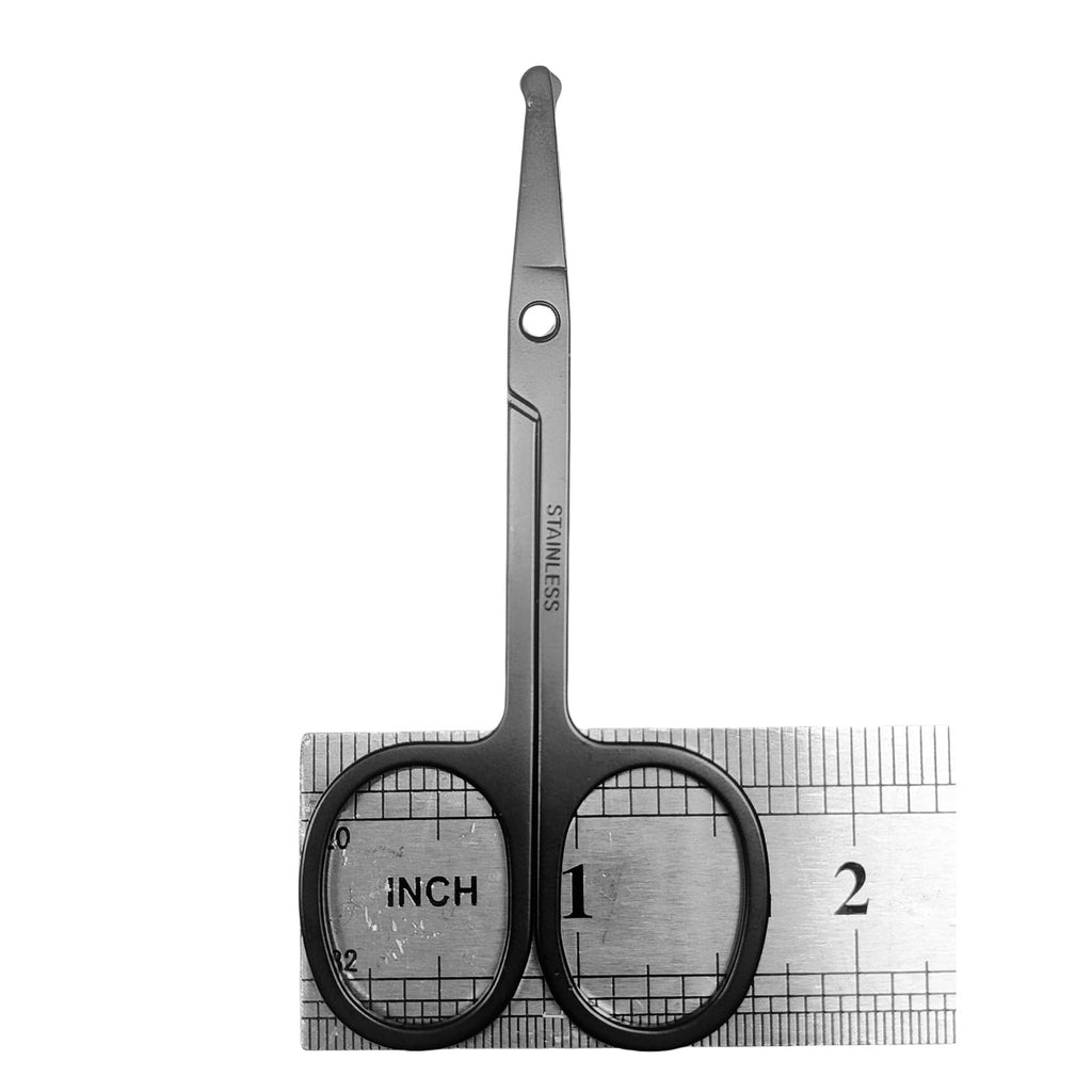 Nose Hair Scissors - Ear and Eyebrow Trimming, 3.6 Inch Stainless Steel