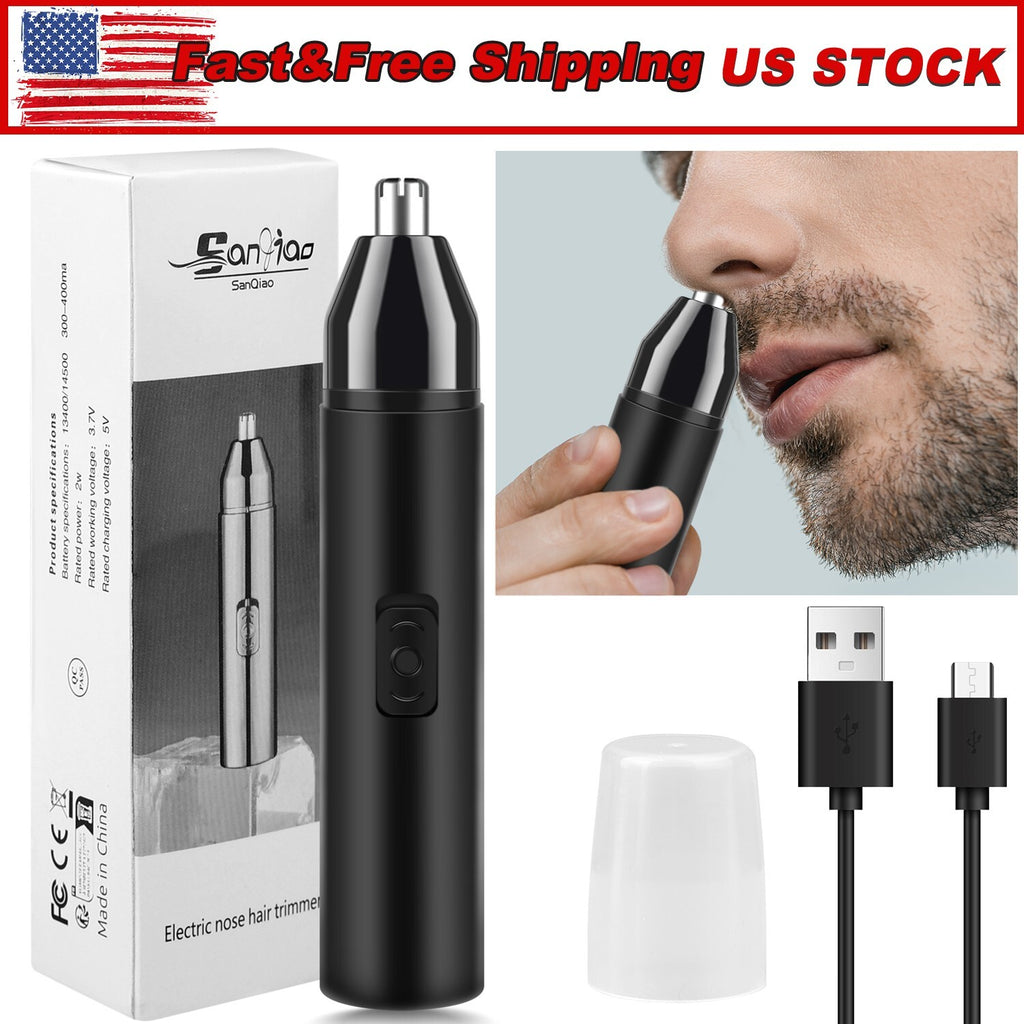 Men's Electric Nose Ear Hair Trimmer Waterproof USB Rechargeable
