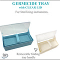 Germicidal Tray Case for Cold Sterilization of Dental Instruments, 1 Case