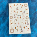 New Year's Eve Nail Art Stickers Glitter Gold Champagne Fireworks 90x65mm