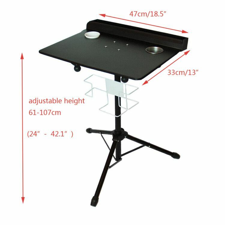 Stainless Steel Adjustable Tattoo Workstation Table - Portable Tattoo Workbench