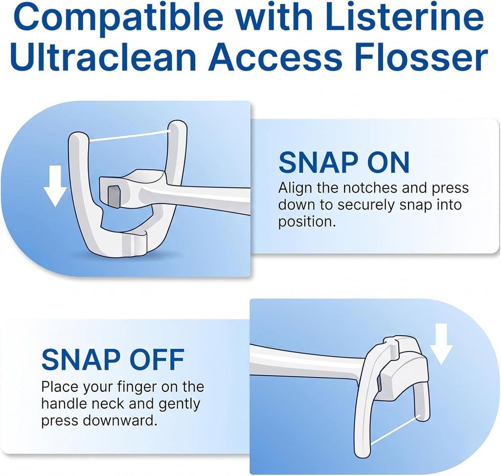 Dental Flosser Refill Heads Compatible with Reach Ultraclean Access - 30 Pack