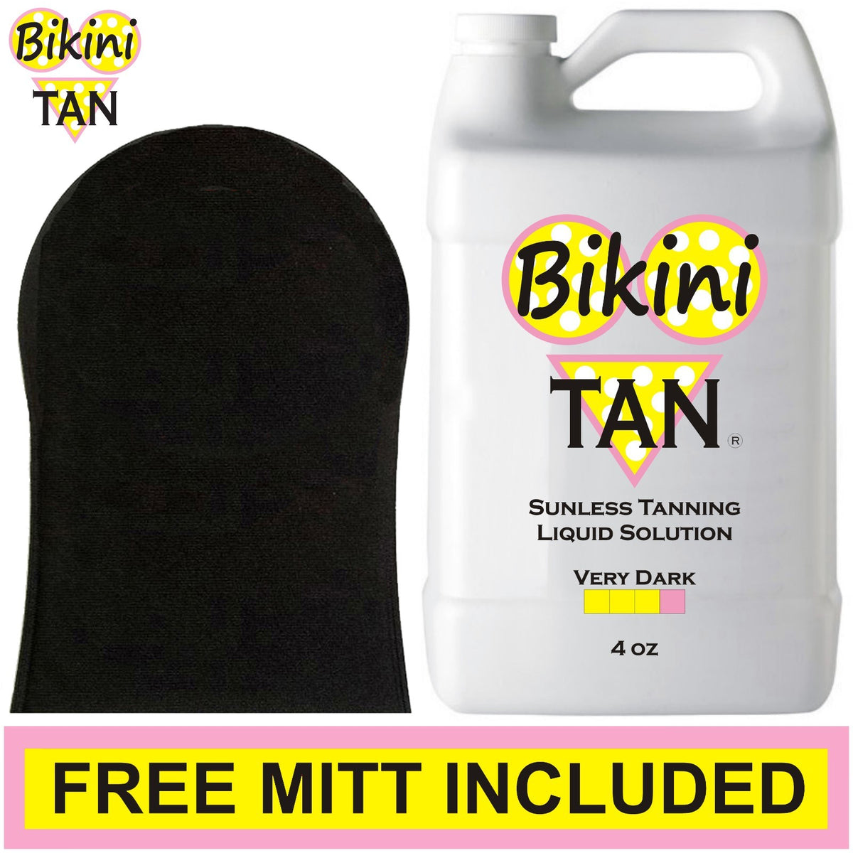 Very Dark Self Tanning Spray Solution - 4 oz with Mitt & Gloves