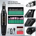 Electric Nail Grinder Set for Thick Toenails Manicure Pedicure with USB Power