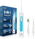 Water Flosser and Electric Toothbrush Combo - 2-in-1 Oral Irrigator and Sonic Toothbrush