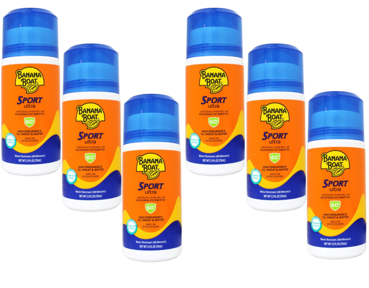 SPF 60 Water-Resistant Sunscreen Lotion Roll-On 2.5 Oz 6-Pack