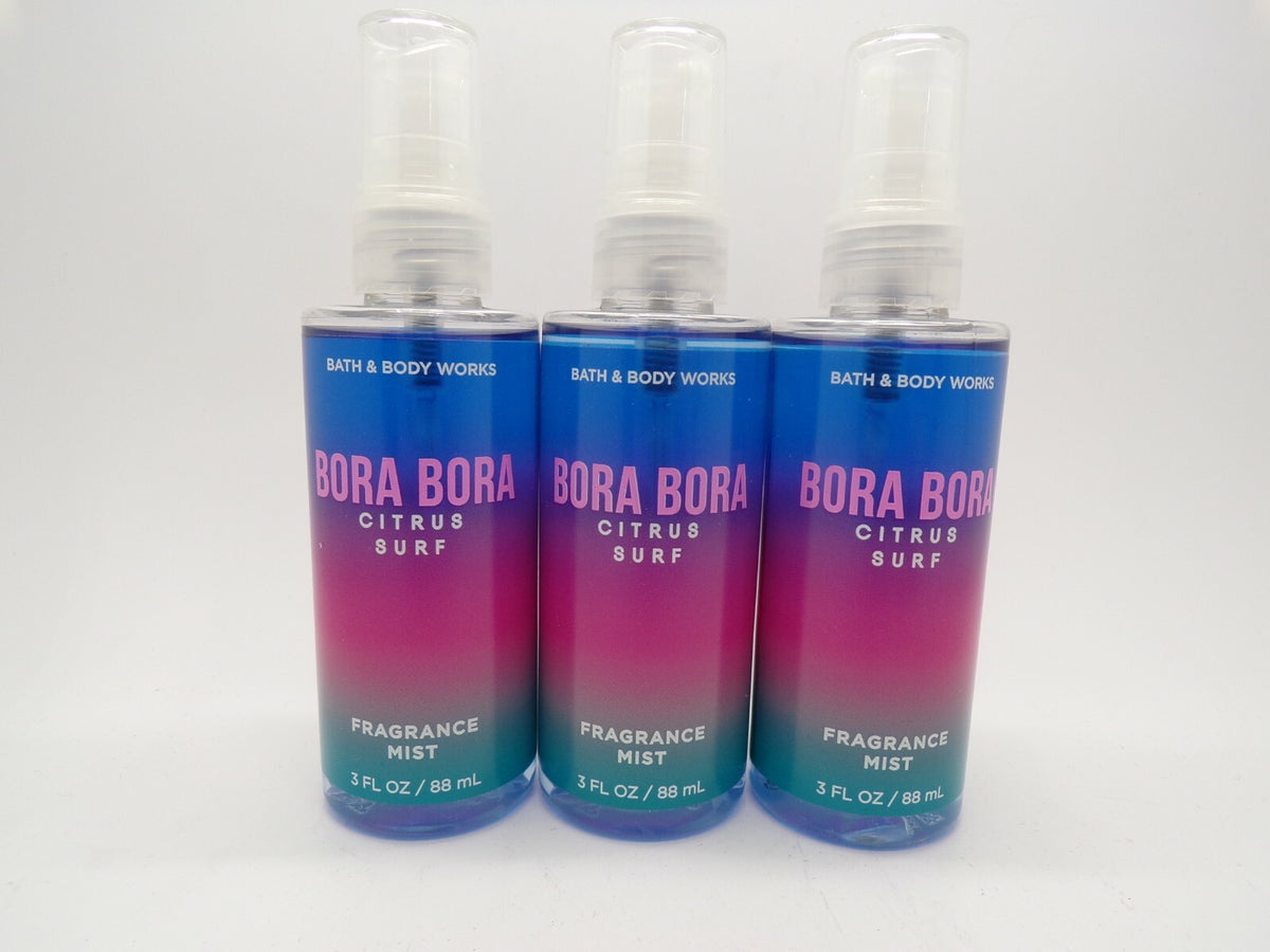Travel Mini Body Mist - Bora Bora Citrus Surf Fragrance Spray 3 oz Set of 3