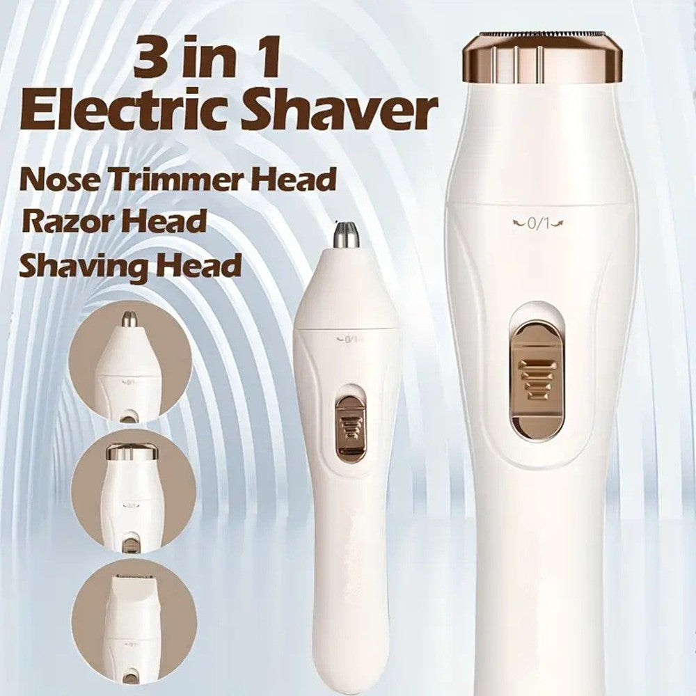 Women’s Rechargeable Electric Nose Ear Eyebrow Hair Trimmer - Waterproof USB Shaver