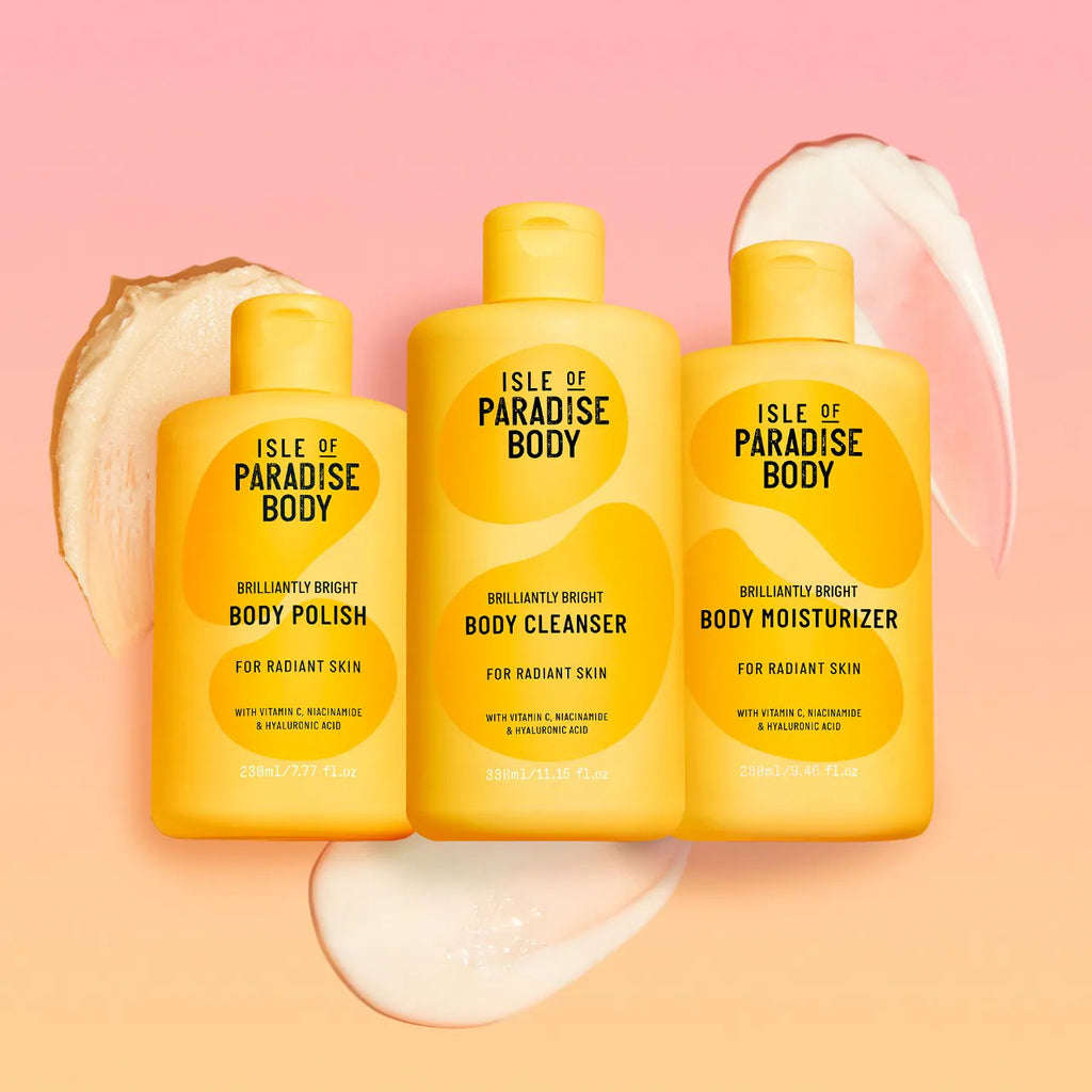Brightening Body Polish Set - Exfoliating Cleanser & Moisturizer Trio