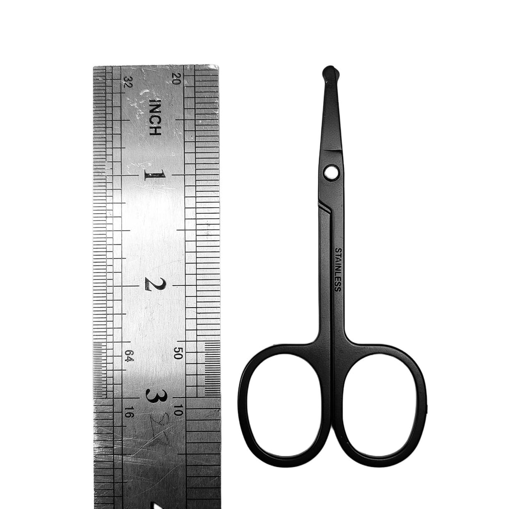 Nose Hair Scissors - Ear and Eyebrow Trimming, 3.6 Inch Stainless Steel
