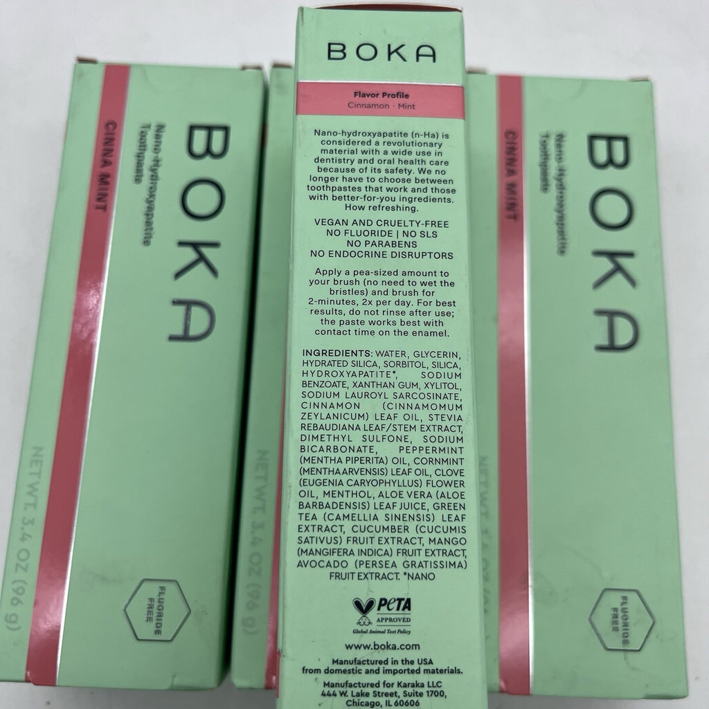 Nano Hydroxyapatite Fluoride-Free Toothpaste Cinna Mint 3.4oz - 4 Pack