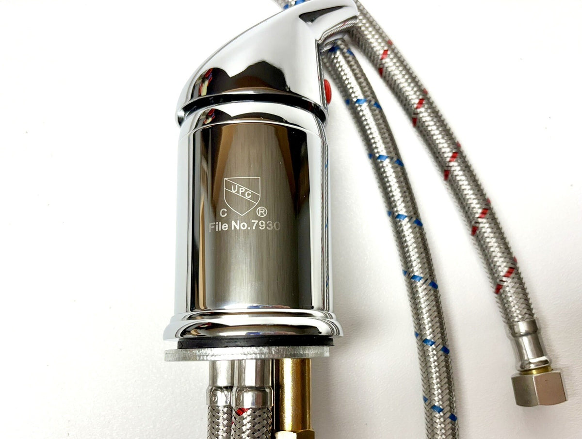 Salon Shampoo Bowl Faucet Set with Sprayer and Vacuum Breaker - Chrome