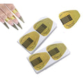 Long Nail Forms for Acrylic Nails - 200 Golden Nail Extension Stickers