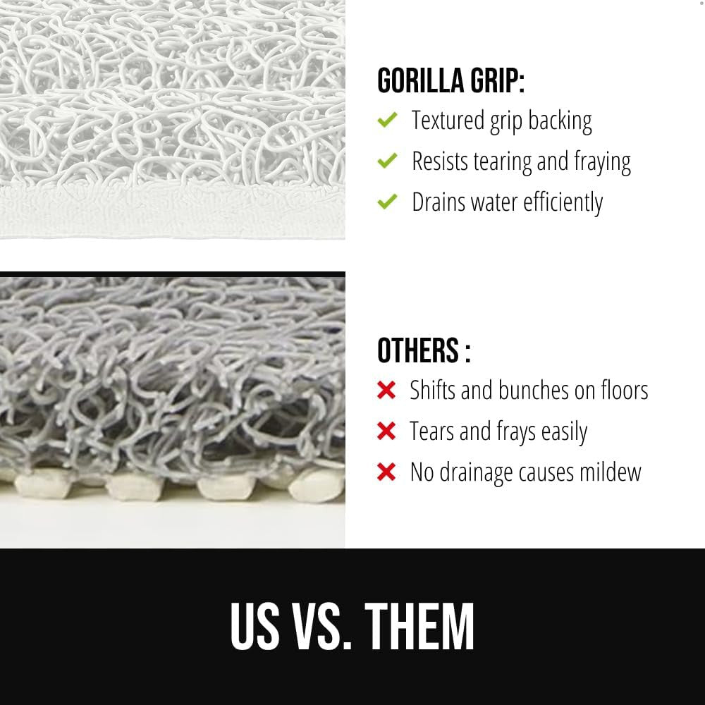 Exfoliating Bath Shower Mat 24x16 with Textured Backing and Loofah-Style Foot Scrubber