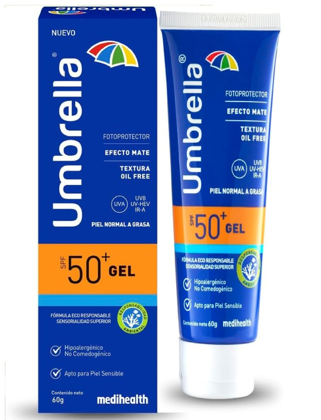SPF 50 Sun Protection Gel Screen Umbrella Filter 60g Skin Shield