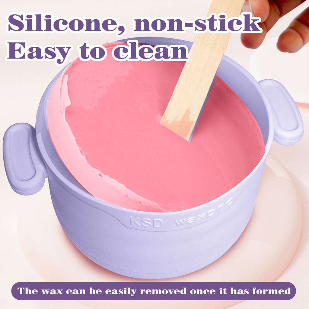 Home Waxing Kit with 300g Natural Hard Wax Beads, Portable Wax Heater and Accessories
