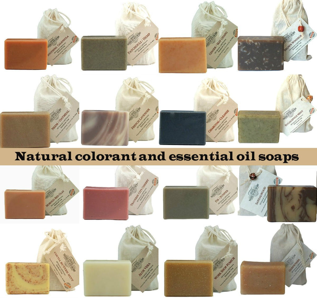 Set of 4 Natural Handmade Botanical Soaps - Aromatherapy & Therapeutic Benefits