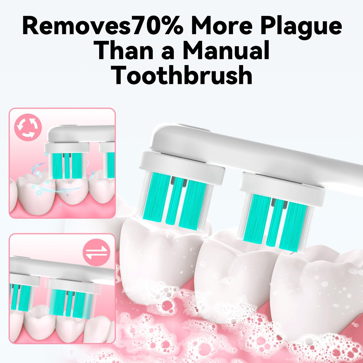 8 Pack Toothbrush Replacement Heads for Spinbrush Pro Clean White