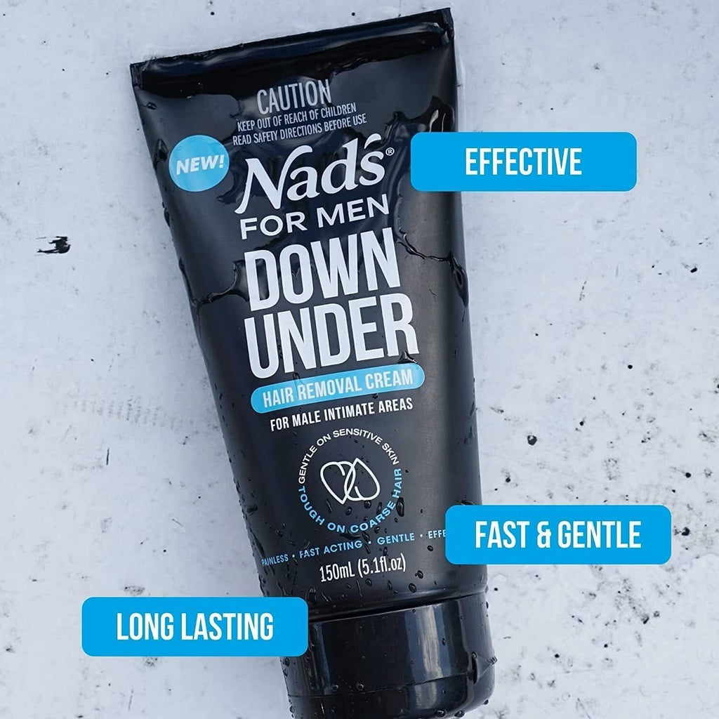 Men's Intimate Hair Removal Cream - Cruelty-Free, Painless, All Skin Types
