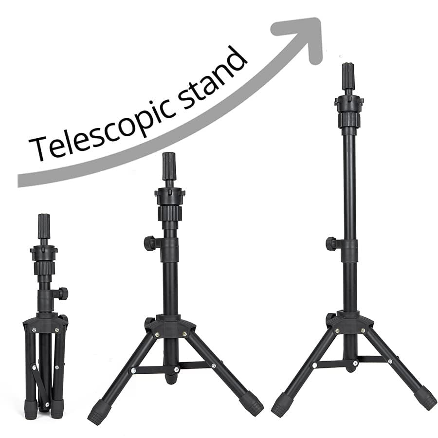 Adjustable Wig Head Stand Tripod for Cosmetology & Training