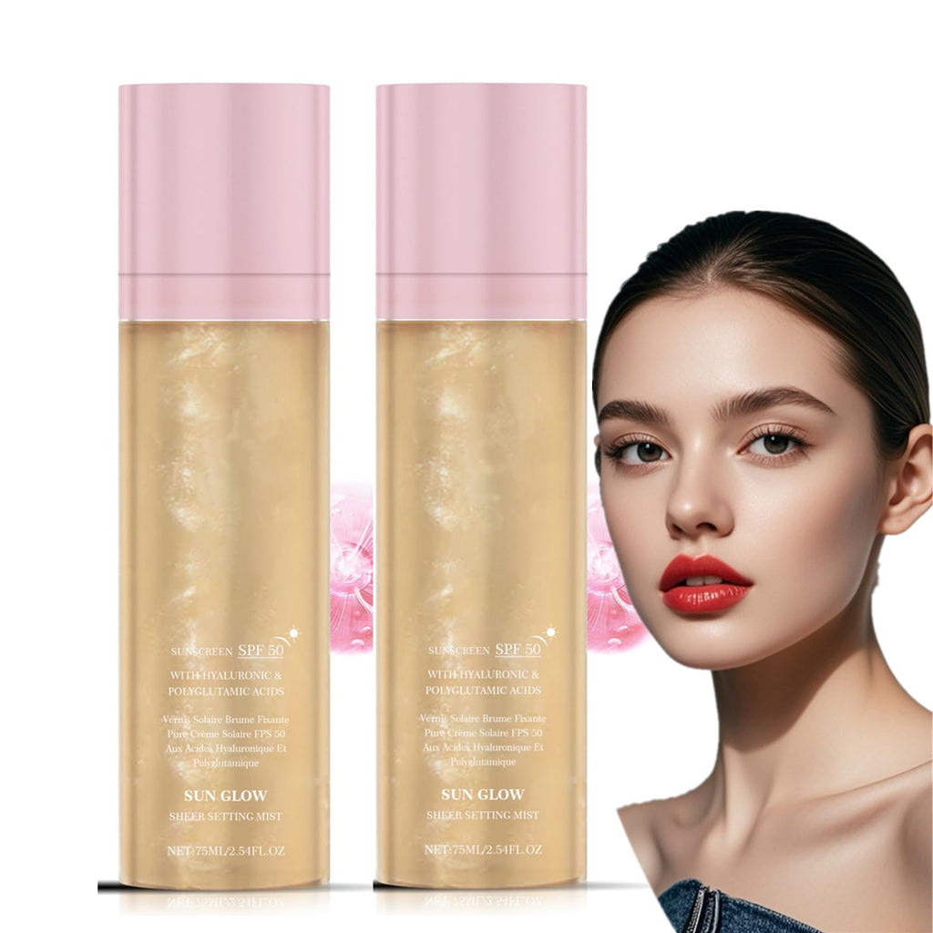 SPF 50 Sheer Setting Spray with Shimmering Body Oil for Face & Body